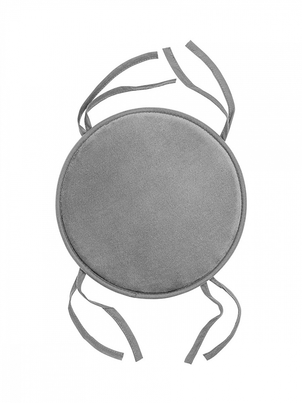 Подушка на стул DeNASTIA мемори круглая D35, 100%ПЭ, серый