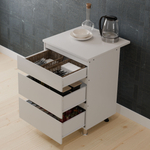 Кухонный гарнитур Севилья 220 см со столешницей (7 модулей) / белый ЛДСП, массив дуба