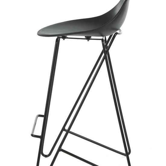 Полубарный стул Origami черный 