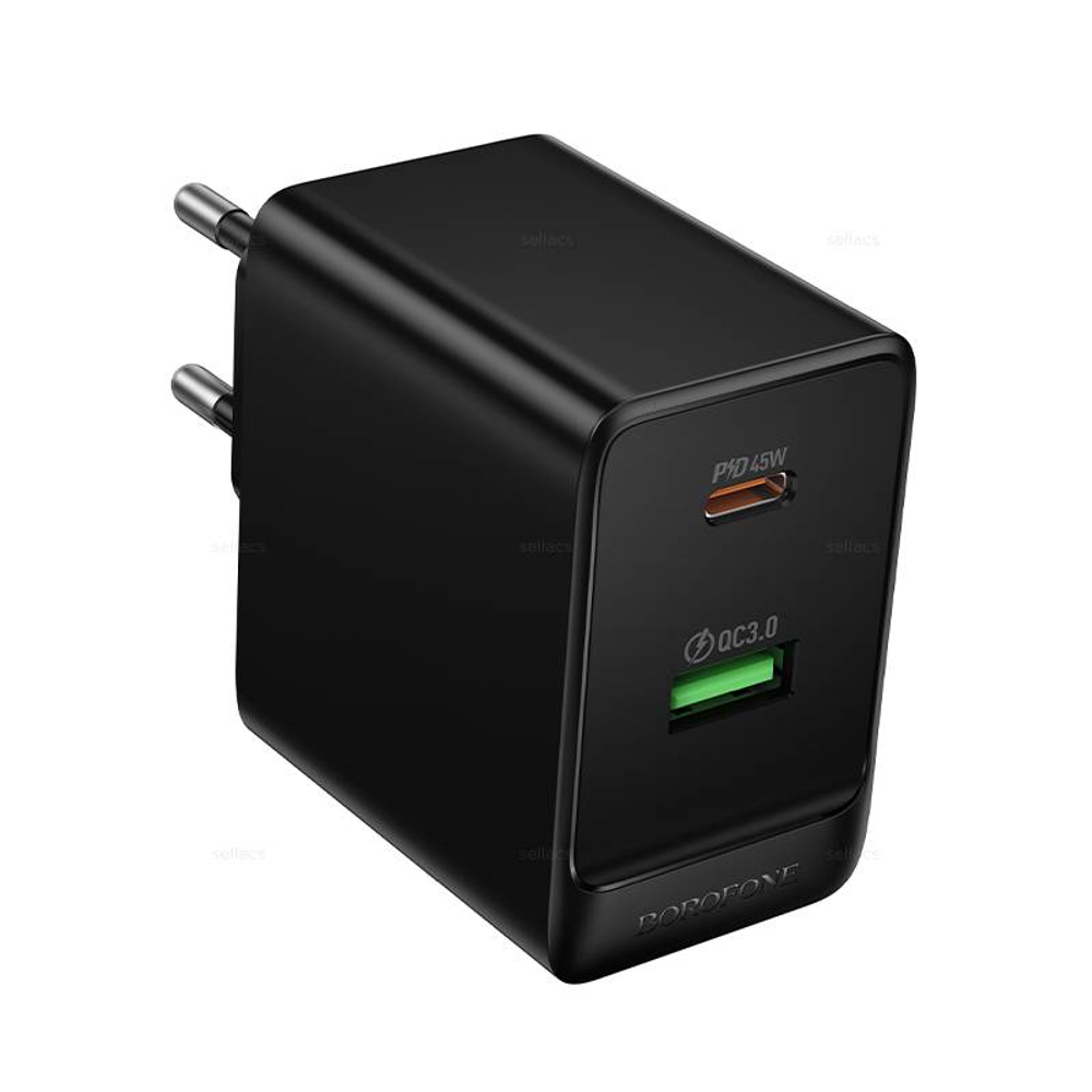 Borofone BAS16A Erudite PD45W(1C1A) зарядное устройство (black)