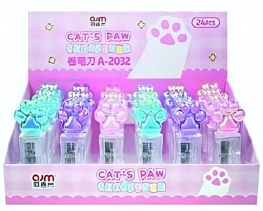 Точилка 1отв. "Стеклянная коллекция лапка" 3 цвета в ассортименте (Центрум)