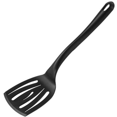 Лопатка кухонная перфор.;нейлон;,L=35/11,B=9см;черный (Цвет: черный)