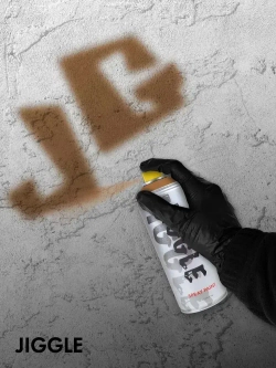 Аэрозольная краска для граффити в баллончике JIGGLE PRO суперматовая, 520 мл, MOCCA / Мокка