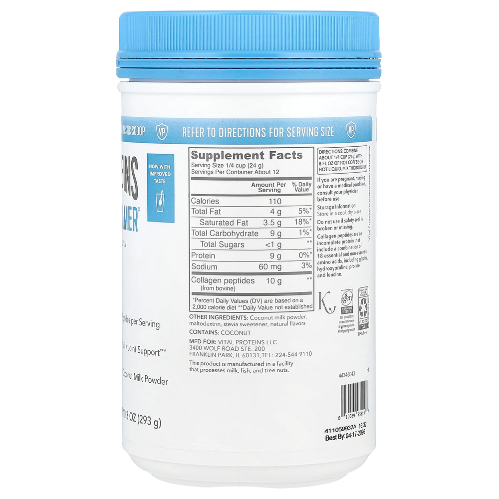 Vital Proteins, Collagen Creamer, оригинальный, 293 г (10,3 унции)