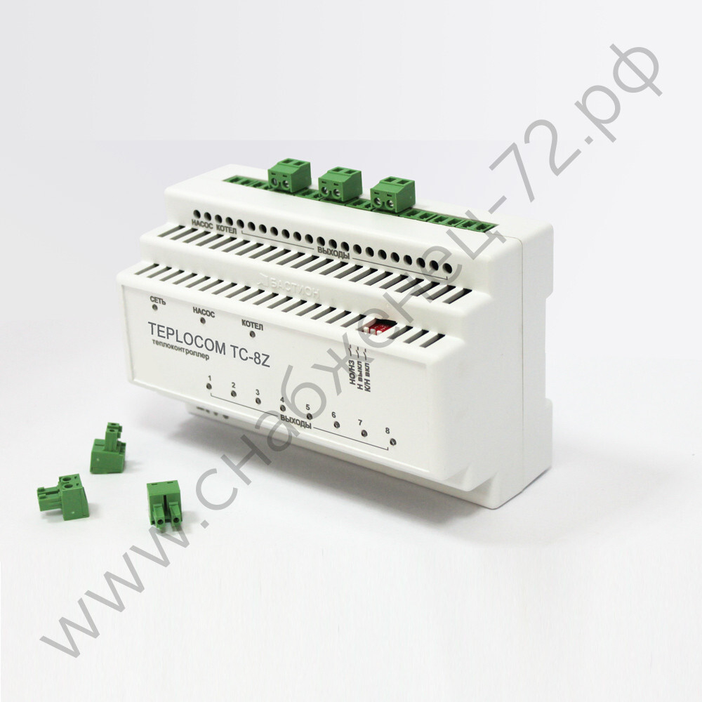 Теплоконтроллер TEPLOCOM Луч TC-8Z для сист отопления 8 зон,  упр котлом и насосом