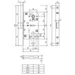 Замок AGB MEDIANA EVOLUTION B011965003 (B01103.05.567) комп латунь п/цил с отв.пл