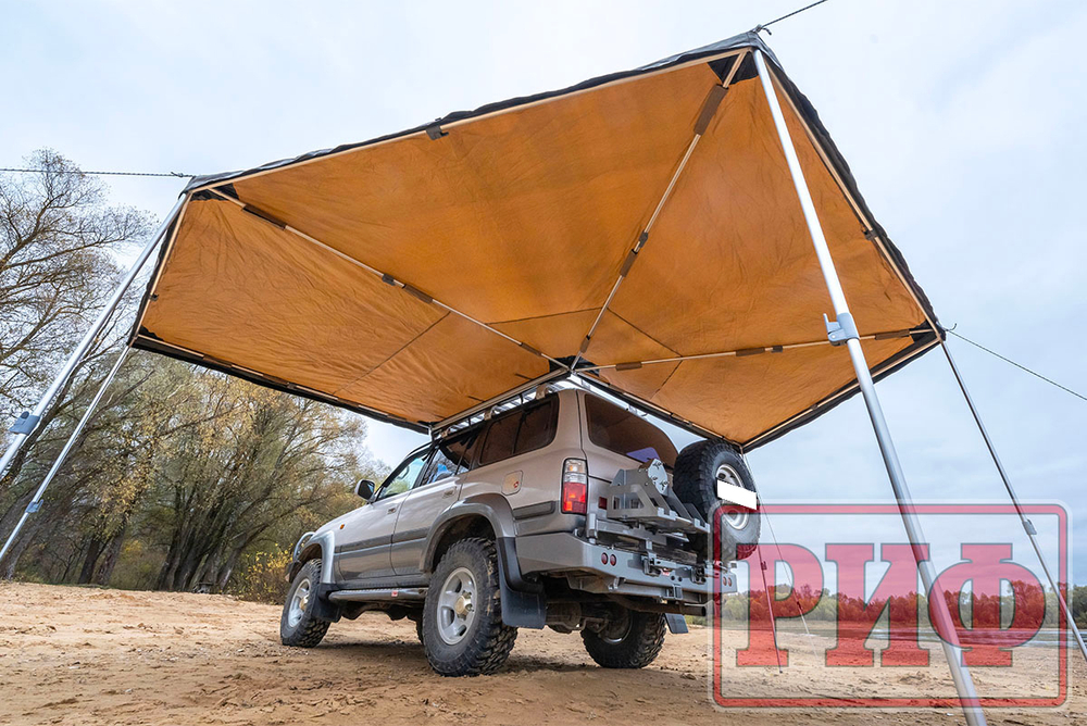 Маркиза автомобильная комбинированная (прямоугольная с веерной частью) 2,0х2,0 м (левая) РИФ