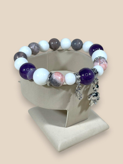 Браслет для Девы, агат, аметист и яшма