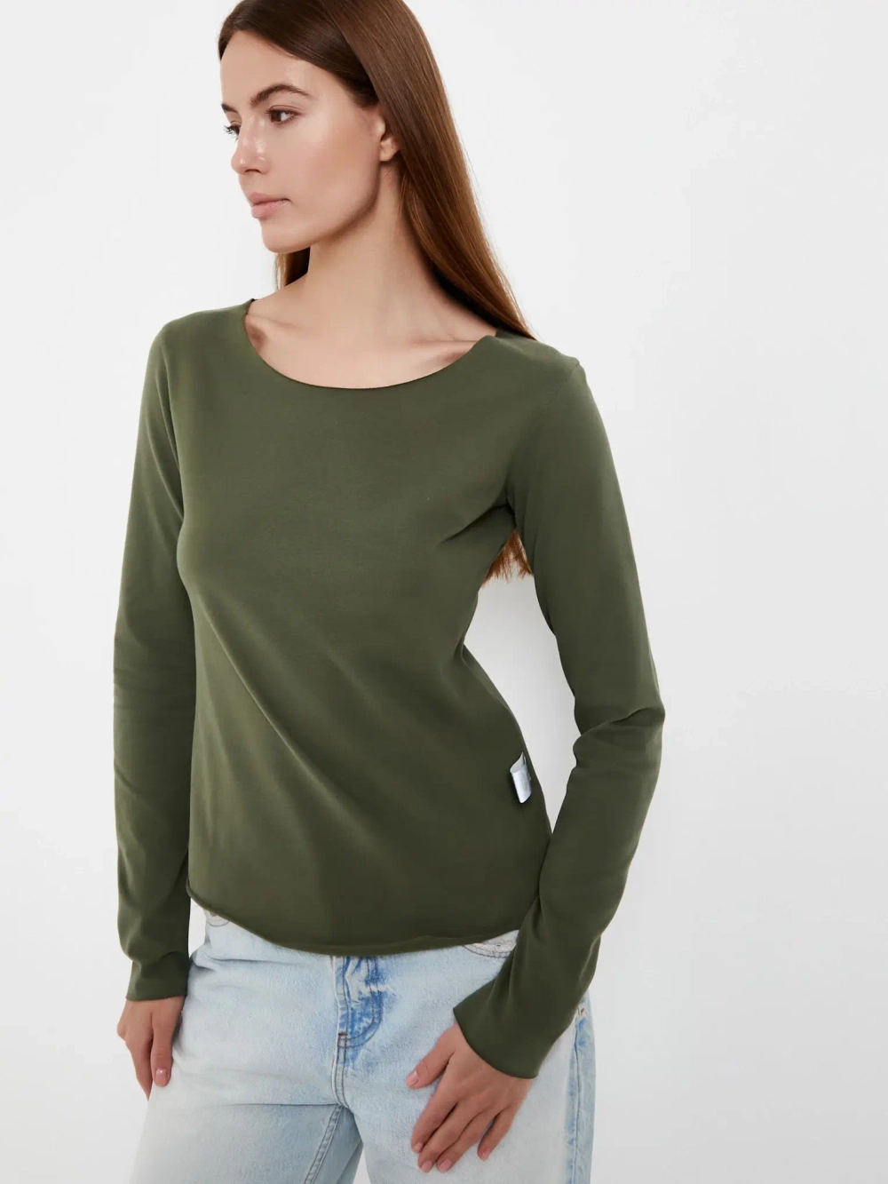 Лонгслив Базовый Хаки