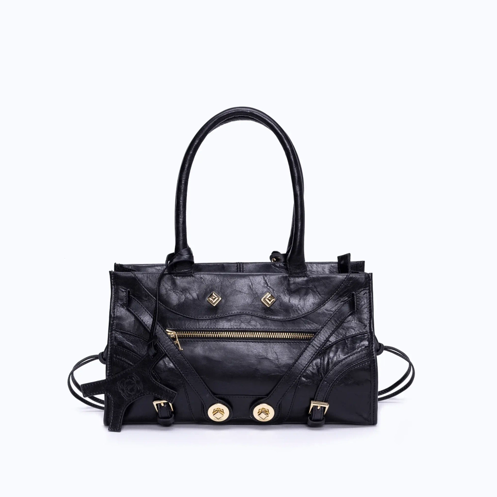 MANC ЗАМШЕВАЯ СУМКА "ZOUZOU", ЧЕРНЫЙ