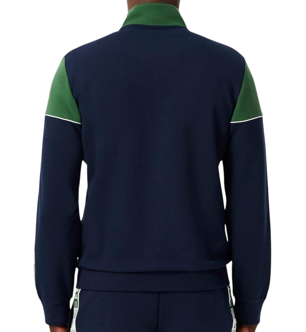 Куртка теннисная Lacoste Zipped Colour-Block - navy blue/green