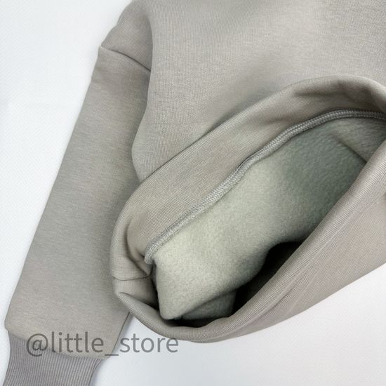 Комплект из футера с начесом, Серый