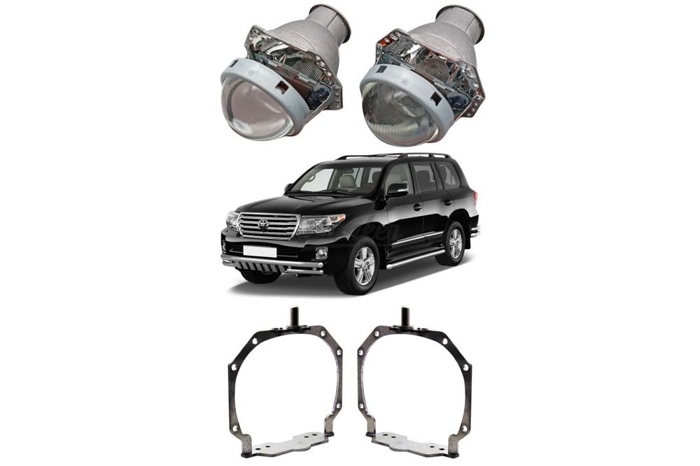 Готовый комплект для замены штатных линз с AFS Toyota Land Cruiser 200 рестайлинг 2012-2015