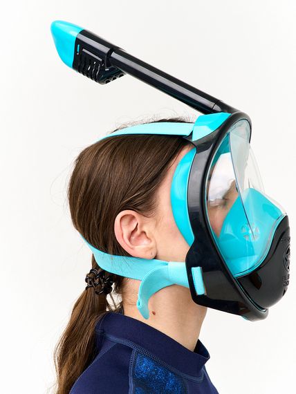 Маска полнолицевая Sargan Планета океан 2.0 черный/бирюзовый