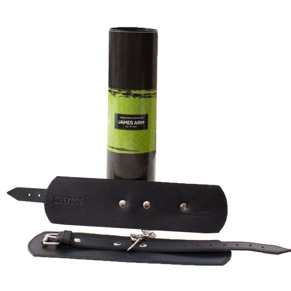 James Arm Наручники кожаные ( черный) (Цвет: Черный)