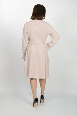 Трикотажное платье 2681ЛП, Пудровый #132П052681ЛП