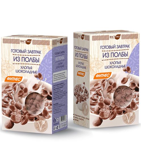 Готовый завтрак шоколадные ХЛОПЬЯ, 200 гр.