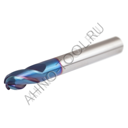 Фреза твердосплавная сферическая  6мм (L=50, l=12, хв=6) Z4 35° по закаленной стали BRHM-4B-R3.0 HRC