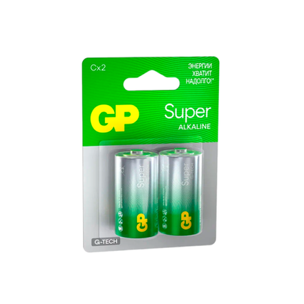 Элемент питания GP Alkaline Super G-Tech LR14 BL2 14AA21-2CRSBC2 (1/10/80)