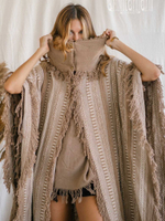 Burning Man пальто-пончо (кофе)