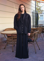 Брюки с глубокой складкой из купры