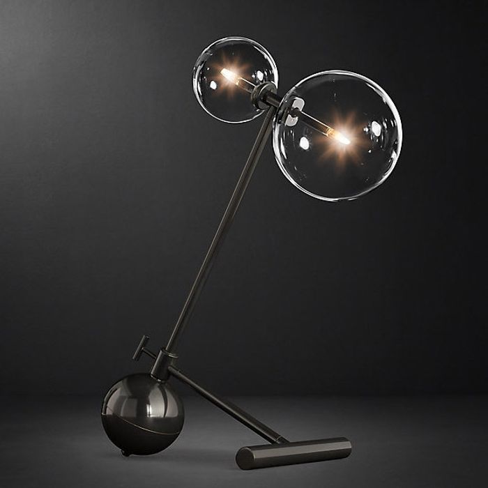 Настольная лампа Restoration Hardware Glass Globe Mobile Boom Black