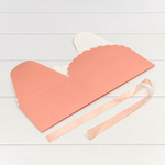 Коробка сборная 22х16х10 см с атласной лентой (Пудровый)