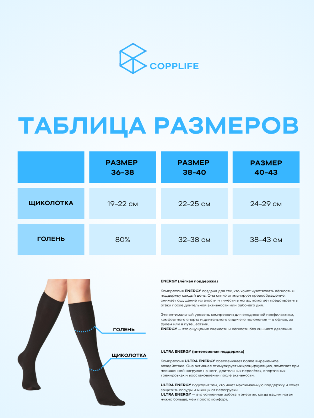 Гольфы COPPLIFE TRAVEL Energy B3