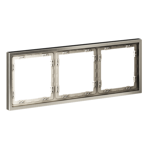Рамка металлическая на 3 поста, S70 Metal (никель)