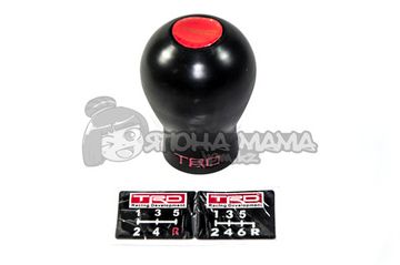 Ручка КПП TRD пластик №2 чёрная с красным