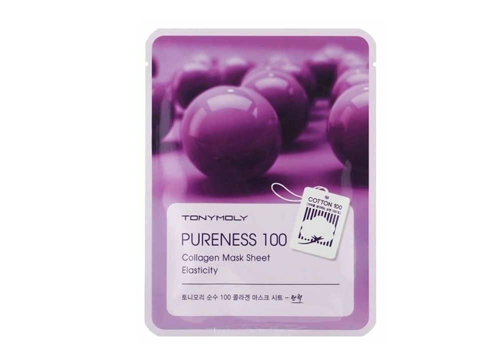 TONY MOLY тканевая маска Pureness 100 Collagen повышающая эластичность 21 мл
