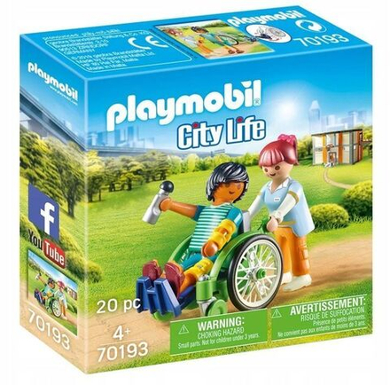 Конструктор Playmobil City Life Пациент в инвалидной коляске 70193