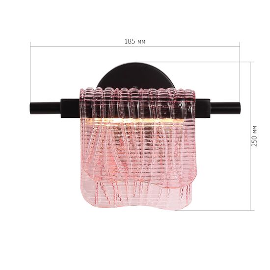 SL6021.401.06 Светильник настенный ST-Luce черный/розовый LED 1*6W 3000K VOILE