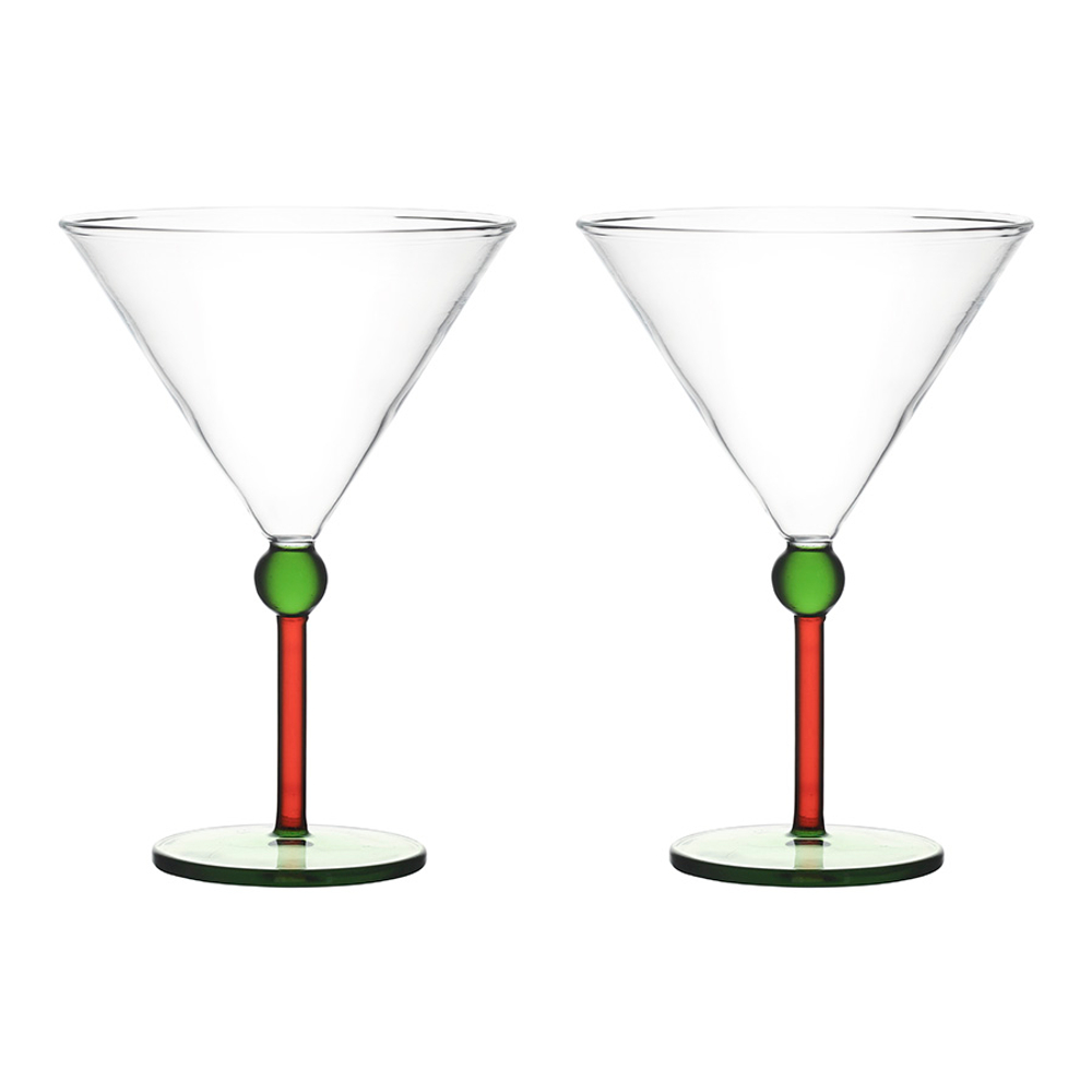 Набор креманок Orb, 260 мл, зеленый/красный, 2 шт