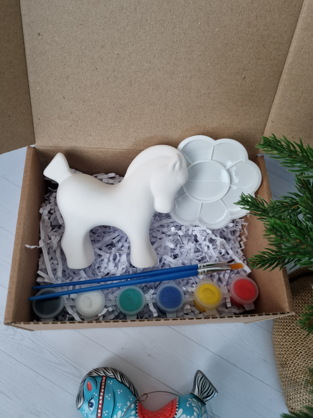 Набор для росписи с фарфоровой лошадкой