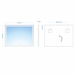 Зеркало MIXLINE "Ливия" 800*600 (ШВ) сенсорный выключатель, светодиодная подсветка