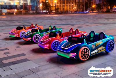 Парковый электромобиль «Спортивный кабриолет» детский, 2 места, на батареях с подсветкой