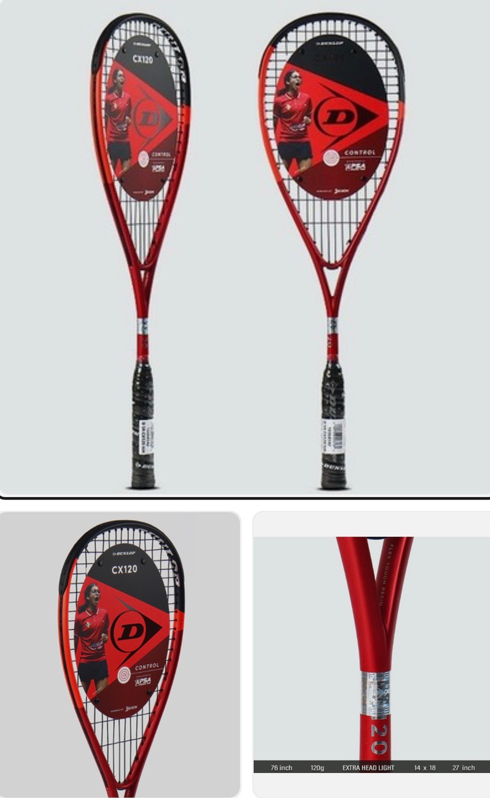 DUNLOP, D SR CX120 NH (2026), Squash Racket