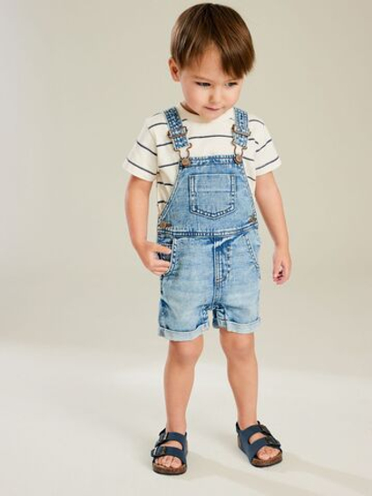 Полукомбинезон джинсовый для мальчика Next 912-811, Синий