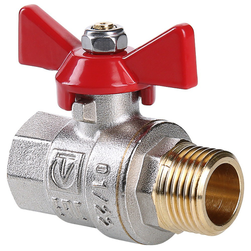 Кран шаровый "бабочка" ВН внутренняя наружная резьба 1/2" (Valtec VT.218) уп 12 шт