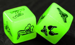Неоновые секс-кубики Территория соблазна. Кубики любви (Цвет: зеленый)