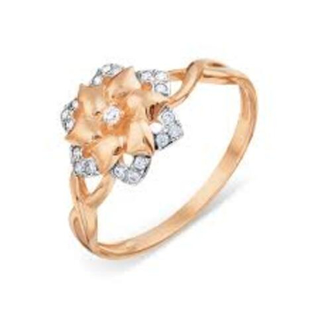 Кольцо из золота с фианитами