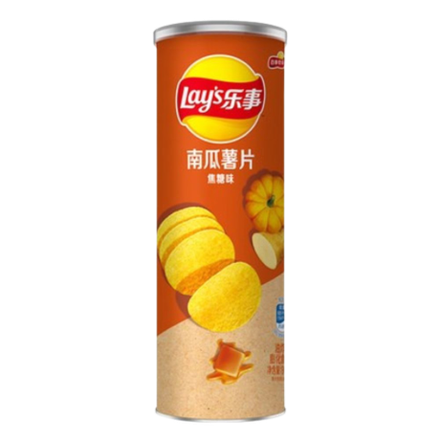 Чипсы Lays stax из картошки и тыквы со вкусом карамели