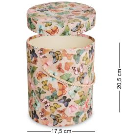 WG-36/3-A Коробка подарочная «Цилиндр» цв.бабочки