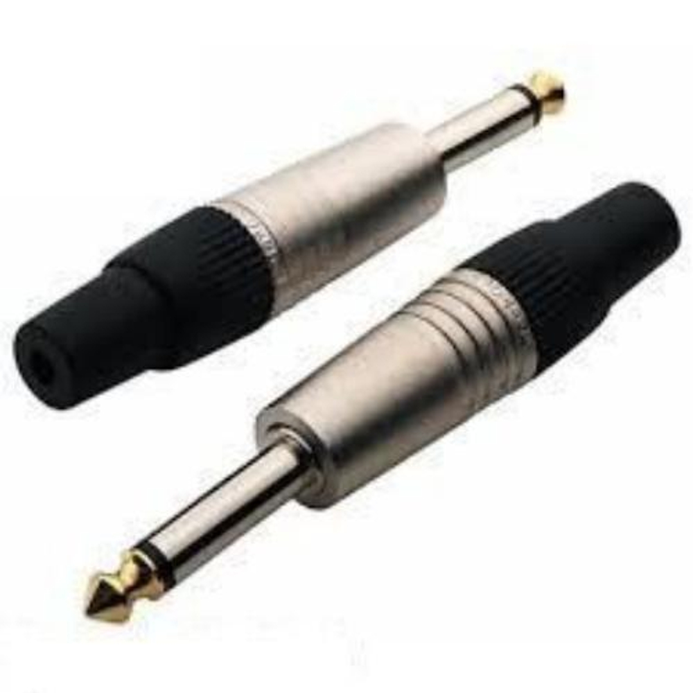 Rockcable RCL10002 P кабельный разъем 6,3 мм небалансный (1/4"TS Jack), металл.