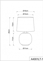 Настольная лампа Arte Lamp MERGA A4001LT-1CC