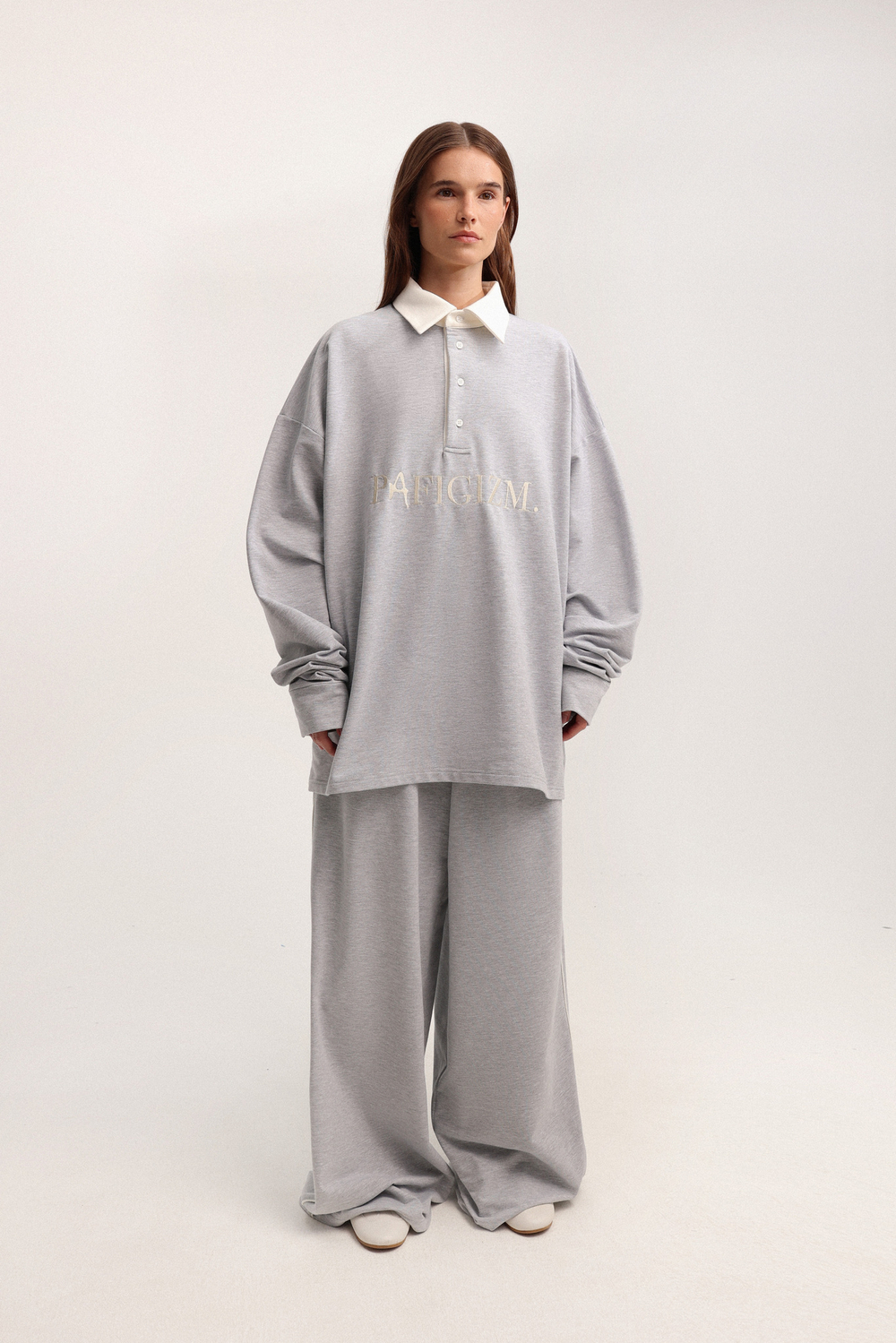 Брюки из трикотажа с кантами