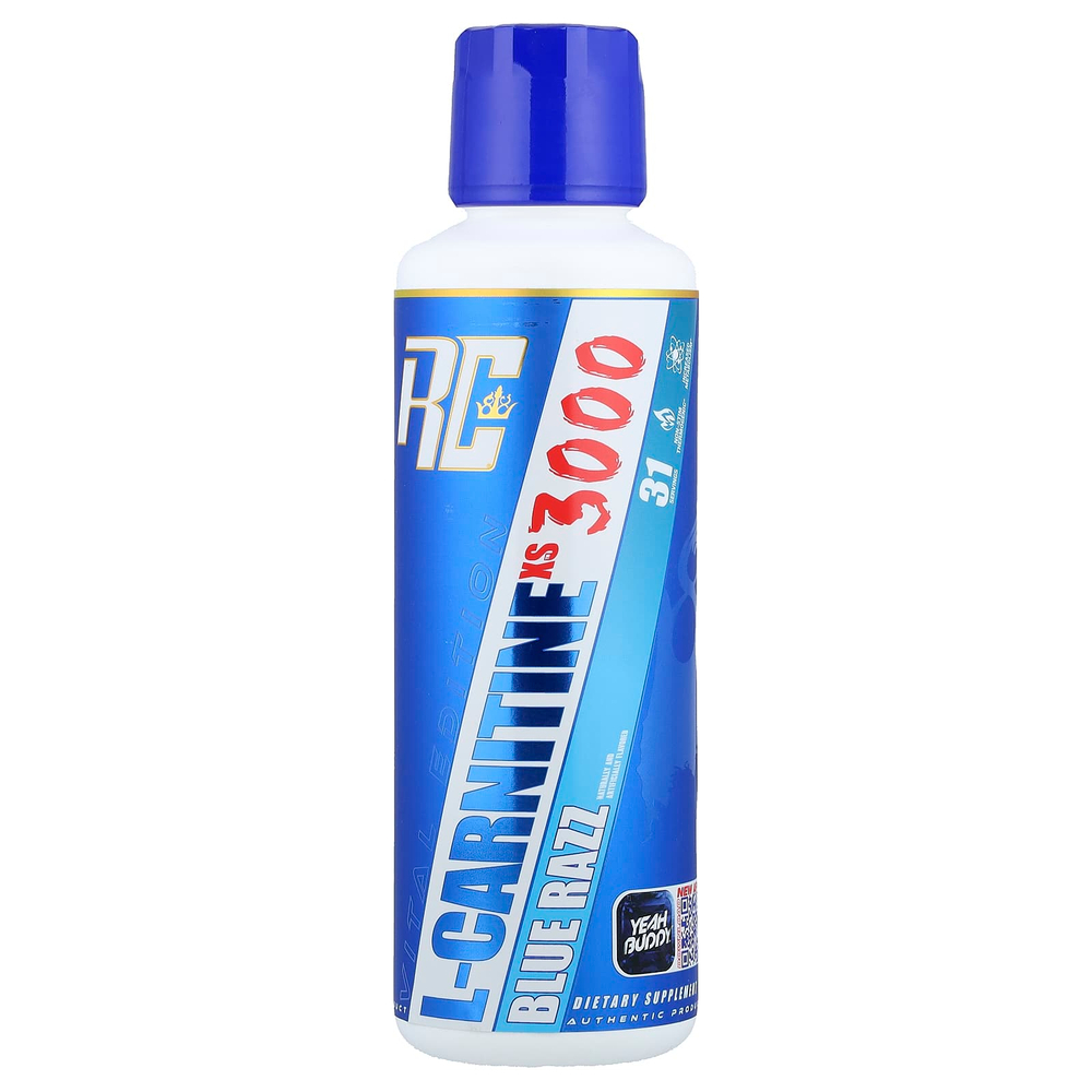 Ronnie Coleman, Vital Edition, XS 3000, L-карнитин, со вкусом голубой малины, 473,28 мл (16 жидк. унций)