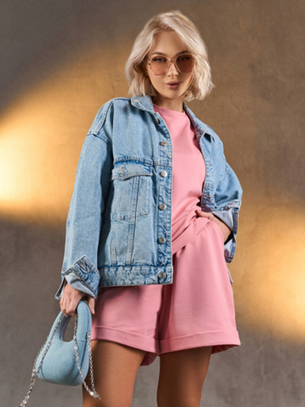 Летний костюм Karamelina женский розовый