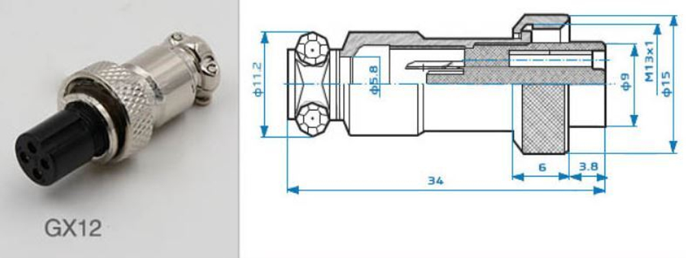 Разъем ET GX16-3F